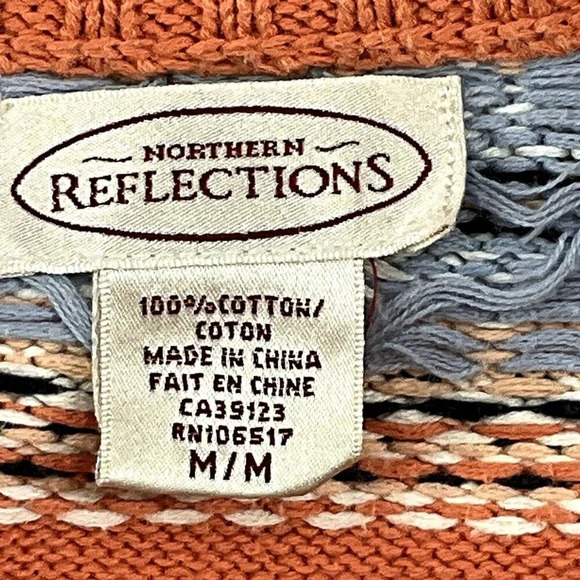 Northern Reflections Sweater Women Medium High Neck North Isles Cotton‎ Pullover - Picture 2 of 10